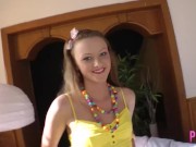 Horny Blue Eyed Blondie Hannah D Has Her Tight Butt Fucked! 2/16