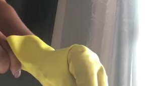 Latex glove fetish