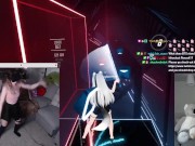 17 MINUTES OF SWEATY E-GIRL PLAYING BEAT SABER