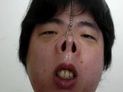 Nose hook masturbation５