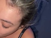 HORNY TATTOOED BLONDE DEEPTHROATS COCK