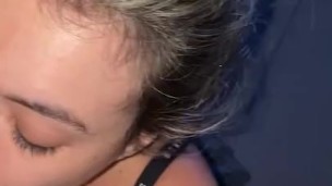 HORNY TATTOOED BLONDE DEEPTHROATS COCK