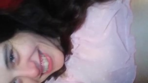 Brunette Brown Eyed Little Doll Dolly PinkMoonLust Flirts With Girls While Wearing a Cute Pink Tutu