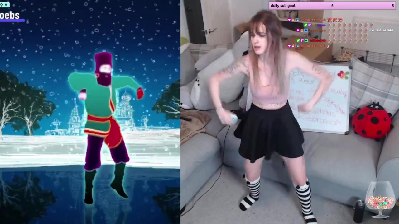 SWEATY CUTE E GIRL DANCING TO RASPUTIN