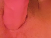 Watch me fuck myself with pink dildo