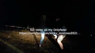 outdoor ballbusting!