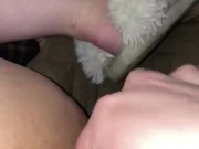 Chubby White Girl Plays With Wet Pussy While Her Boyfriend Is Away