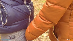DONE!!! Risky Outdoor Blowjob For A Stranger Cum In My Panties