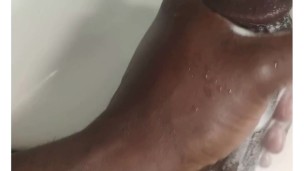 Stroking the Mandingo to orgasm