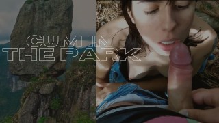 Não resisti e chupei em um parque público até que ele esguichou muita porra