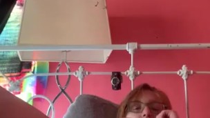 BBW fucks herself with dildo 