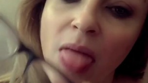 Licking StepDaddies Cum off my glasses gets my tight pussy wet