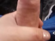 I stoke my hard cock