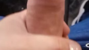 I stoke my hard cock