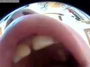 Nicoletta devours you completely inside her monstrous mouth! Vr video!