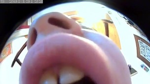 Nicoletta devours you completely inside her monstrous mouth! Vr video!