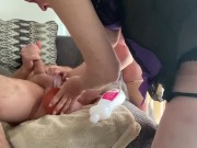 Mistress stuffing subs ass with 10 inch anal plug 10/16