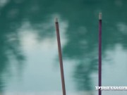 PRIVATE com - Hot Blondes Chrystal Sinn & Marica Chanelle Dicked On Deck! 1/16