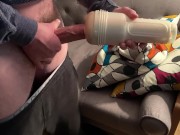Large hairy cock masturbation and cumming