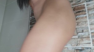 Sexy ladyboy get fuck for her dildo and get piss