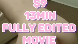 She rides a dildo for 13mins