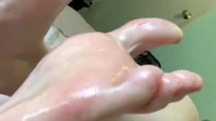 Oily soles and pussy
