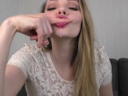Sensual mouth tease hot finger sucking 10/16
