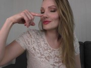Sensual mouth tease hot finger sucking 9/16