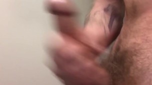 Max moans while unloading a HUGE CUMSHOT with his MONSTER WHITE COCK