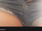 Short jean shorts pussy tease!  3/16
