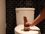 Latina rides Big Black Dildo and cums multiple times While Parents in Next room(Female Orgasm) 1/16