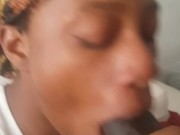 Ebony teen sucks BBC  4 6/16