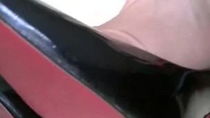 Squeaky Black Patent Heels