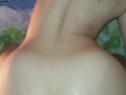 I masturbate her and fuck her doing doggystyle she asks me to cum her ass - POV