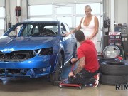 RIM4K Milf budding mechanic with rimming at workplace 2/16