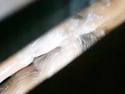 VOYEUR Wife during Shower PEE # Let's Spy and PEEP together ;) 5/16