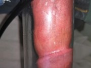 Penis pump session while girlfriend friends are at home