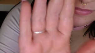 BBW pet cumslut submissive neko girl xxkittens plays with her pussy & tastes herself 