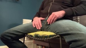 Rubbing my dick in my pants and cumming