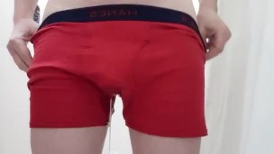 Twink pisses in shower 