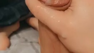 Big Dick Masturbates with Huge Cumshot