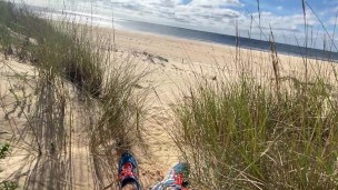 RISKY PUBLIC MASTURBATION ON THE BEACH