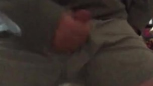 Quick jacking and big cumshot in briefs
