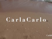 Sneaky Quicky at Public Beach | Amateur CarlaCarlo 4k 1/16