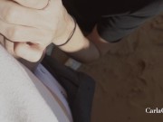 Sneaky Quicky at Public Beach | Amateur CarlaCarlo 4k 3/16