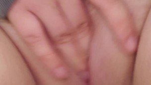White girl cumming in the with bathroom