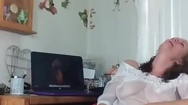 AngelGrave Watches Porn and Fucks Herself with Her Toy