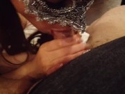 主観　仮面美女のじっくりフェラで口内発射 15/16