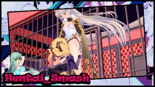 Fischl strapon fucks Ningguang