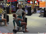 The Sims 4:6 people gym weightlifting machine training sex 5/16